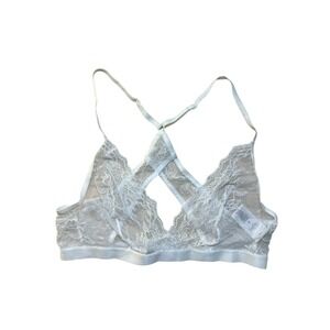 City Streets Medium Bralette Lace White‎ Racerback